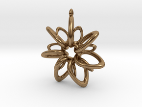 RingStar 7 points - 5cm, Loopet in Natural Brass