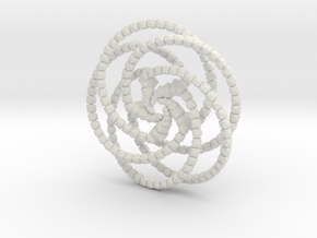 Cube Knobs 5 Rings - 5cm in White Natural Versatile Plastic