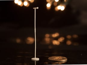1:24 Mic Stand with Disc Base in White Natural Versatile Plastic