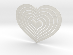 Change Of Heart Spinner Spiral Ribs 15cm in White Natural Versatile Plastic