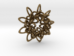 Ring Flower 1 - 4cm in Natural Bronze