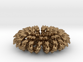 Wave Ring Doubly - 5cm in Natural Brass