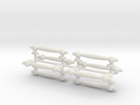 1/6 Scale Handles in White Natural Versatile Plastic