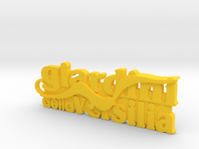 Portachiavi Giardini della Versilia 8cm in Yellow Processed Versatile Plastic