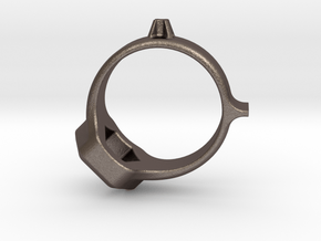 US8.5 Tool Ring XII in Polished Bronzed Silver Steel