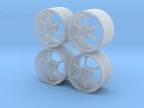 1/24 - 19'' Advan RG-D - model car wheels (male) in Tan Fine Detail Plastic