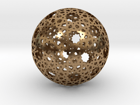 Star Weave Mesh Sphere in Natural Brass