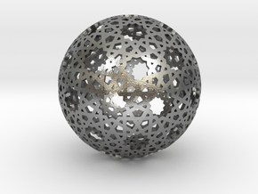 Star Weave Mesh Sphere in Natural Silver