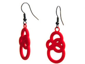 Michelin like earrings in Red Processed Versatile Plastic