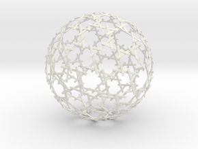 Sticks Sphere in White Natural Versatile Plastic