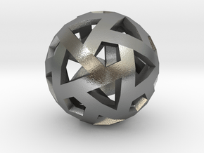 Triango Mesh Sphere in Natural Silver