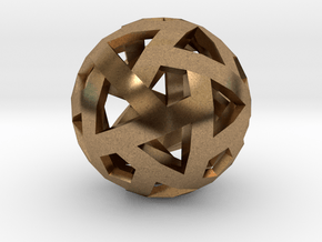 Triango Mesh Sphere in Natural Brass