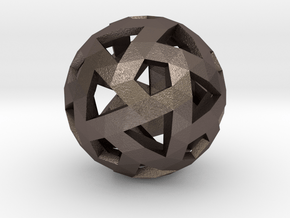 Triango Mesh Sphere in Polished Bronzed Silver Steel