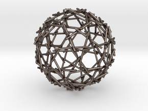 Bamboo Sphere in Polished Bronzed Silver Steel
