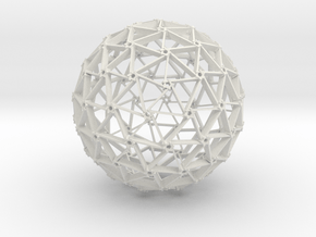 TriPent Sphere in White Natural Versatile Plastic