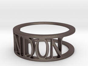 Typo LONDON Ring (Size 8) in Polished Bronzed Silver Steel