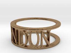Typo LONDON Ring (Size 8) in Natural Brass