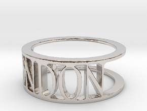 Typo LONDON Ring (Size 8) in Platinum