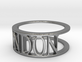 Typo LONDON Ring (Size 8) in Natural Silver