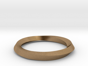 Mobius Wedding Ring-Size 7 in Natural Brass