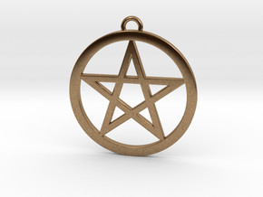 Pentacle Pendant 5cm in Natural Brass
