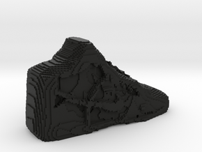Pixelated Basketball Shoe by Suprint in Black Natural Versatile Plastic