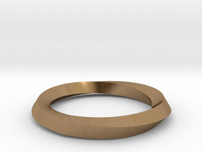 Mobius Wedding Ring-Size 5- in Natural Brass