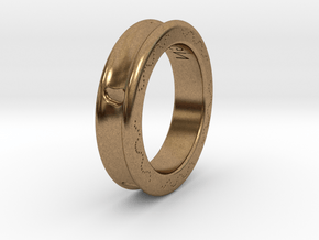 FootPrint Ring  in Natural Brass