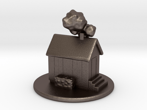 Cottage in Polished Bronzed Silver Steel