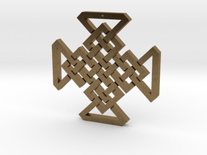 Gothic Woven Cross in Natural Bronze