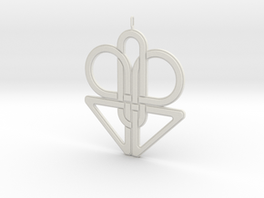 Knotted Pendant in White Natural Versatile Plastic