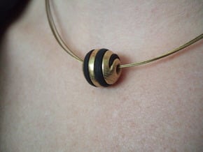 sphere spiral pendant in Polished Gold Steel