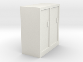 cabinet 1:87 HO in White Natural Versatile Plastic