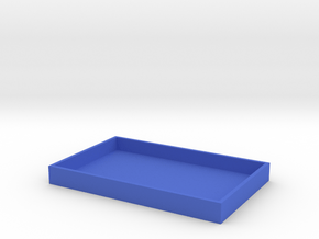 Business Card Tray 3 in Blue Processed Versatile Plastic