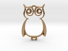 The Owl Pendant in Polished Brass