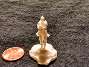 Catrell, the Human Cleric Hermit with Holy Symbol in White Processed Versatile Plastic