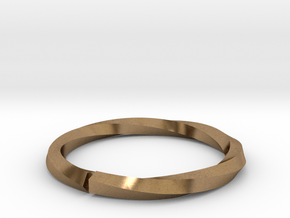 Nurbs Wedding Ring-Size 4.5 in Natural Brass