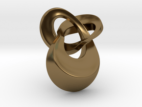 Knot 4 pendant 30mm in Polished Bronze