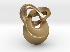 Knot 4 pendant 30mm in Polished Gold Steel