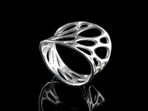 1-layer twist ring in Polished Silver: 7 / 54