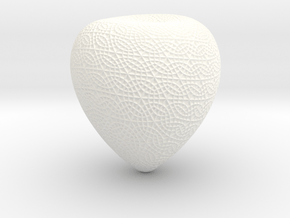 Textured Acorn Pendant in White Processed Versatile Plastic