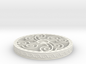 Four Elements Coaster in White Natural Versatile Plastic