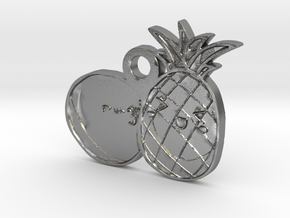Fruits Love Pedant in Natural Silver