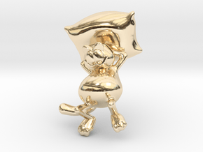 Garfield resting in 14K Yellow Gold