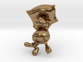 Garfield resting in Natural Brass