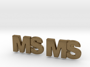 Monogram Cufflinks MS in Natural Bronze