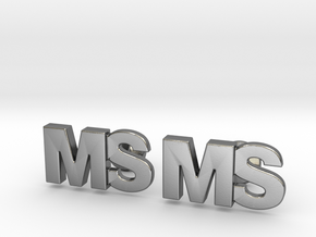 Monogram Cufflinks MS in Polished Silver