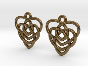 Celtic Motherhood Knot Earrings in Natural Bronze