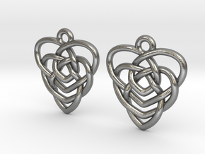 Celtic Motherhood Knot Earrings in Natural Silver