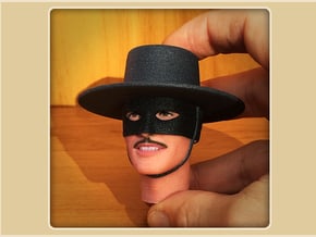 1:6 Scale Zorro Head in Full Color Sandstone